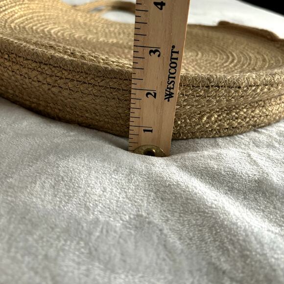 Magid Round Jute Tote Bag Shoulder Handbag Purse Shopper Boho Beach Straw Woven - Picture 10 of 10